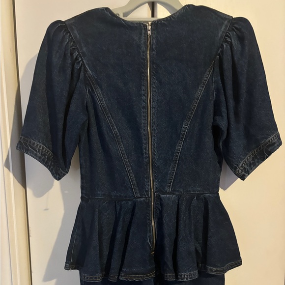 House of Harlow soft denim peplum dress size 4 never worn - Picture 2 of 5